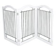 thumbnail image 1 of Internet's Best Wire Dog Gate with Arched Top - 3 Panel - 30" Tall - White, 1 of 9