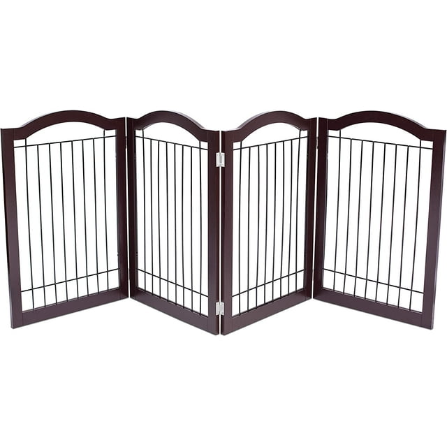 Best Wire Dog Gate with Arched Top 4 Panel 30" Tall