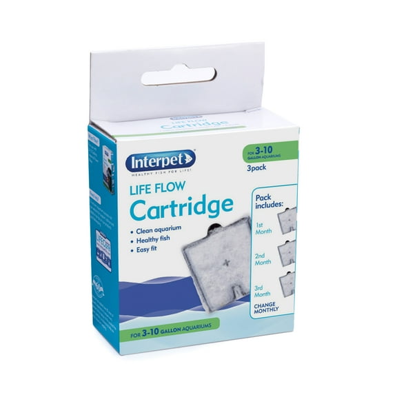 Interpet Life Flow Internal Power Filter Replacement Cartridge, 3 Pack