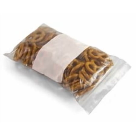 Interplas CZW61012 6 Mil White Block Ziplock Bags, 12" Length, 10" Width (Case of 500)
