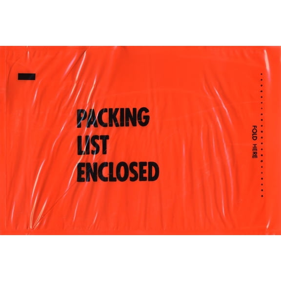 Interplas PL-MI-508 Packing List Enclosed Military End-Loading, 8" Length, 5.25" Width - Case of 1000