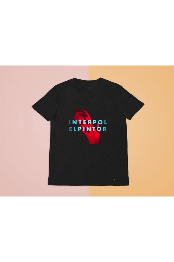 Interpol El Pintor Album Indie Logo Black Tee Shirt Clothing Size S-4XL