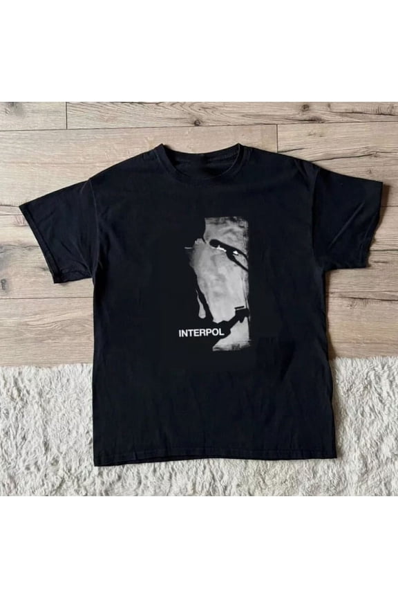 Interpol black shirt, brand new cotton t-shirt, gift for fan