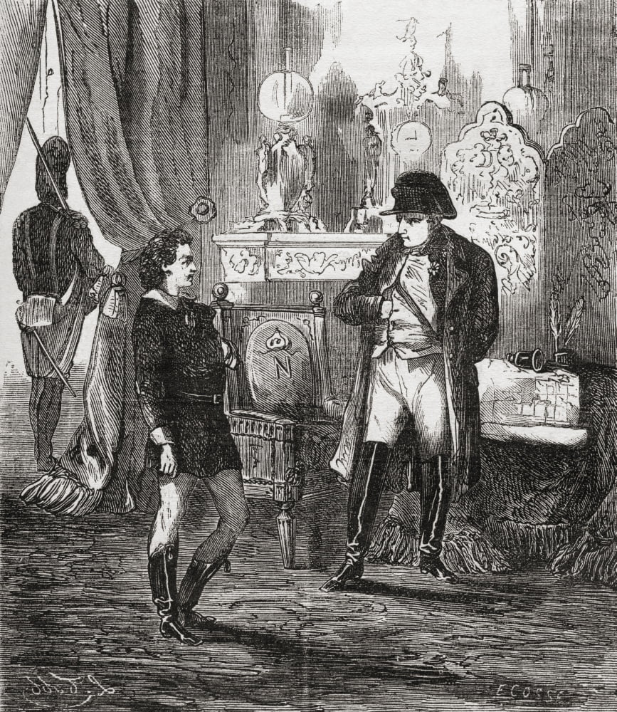 The Interrogation Of Friedrich Stabs After His Failed Attempt To Assassinate Napoleon I 1809 From Societes Secretes Les Francs Ma Canvas Art - Ken Welsh  Design Pics (26 x 30)
