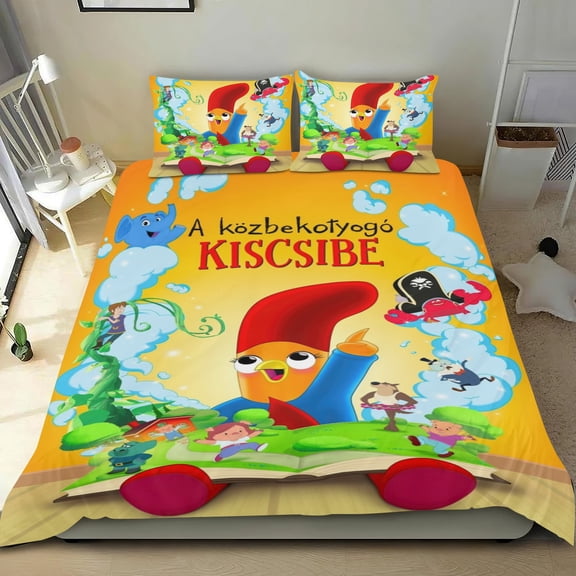 Interrupting Chicken Themed Bed Sheet Set Three Piece Set 36x75 In ches Comfortable And Skin Friendly Unique Design Creating A Star Studded Night Home Decor Gifts For Family Friends fans