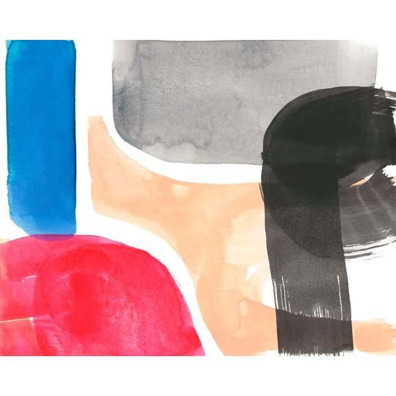 Intersected Shapes I Poster Print - Jennifer Goldberger (24 x 18)