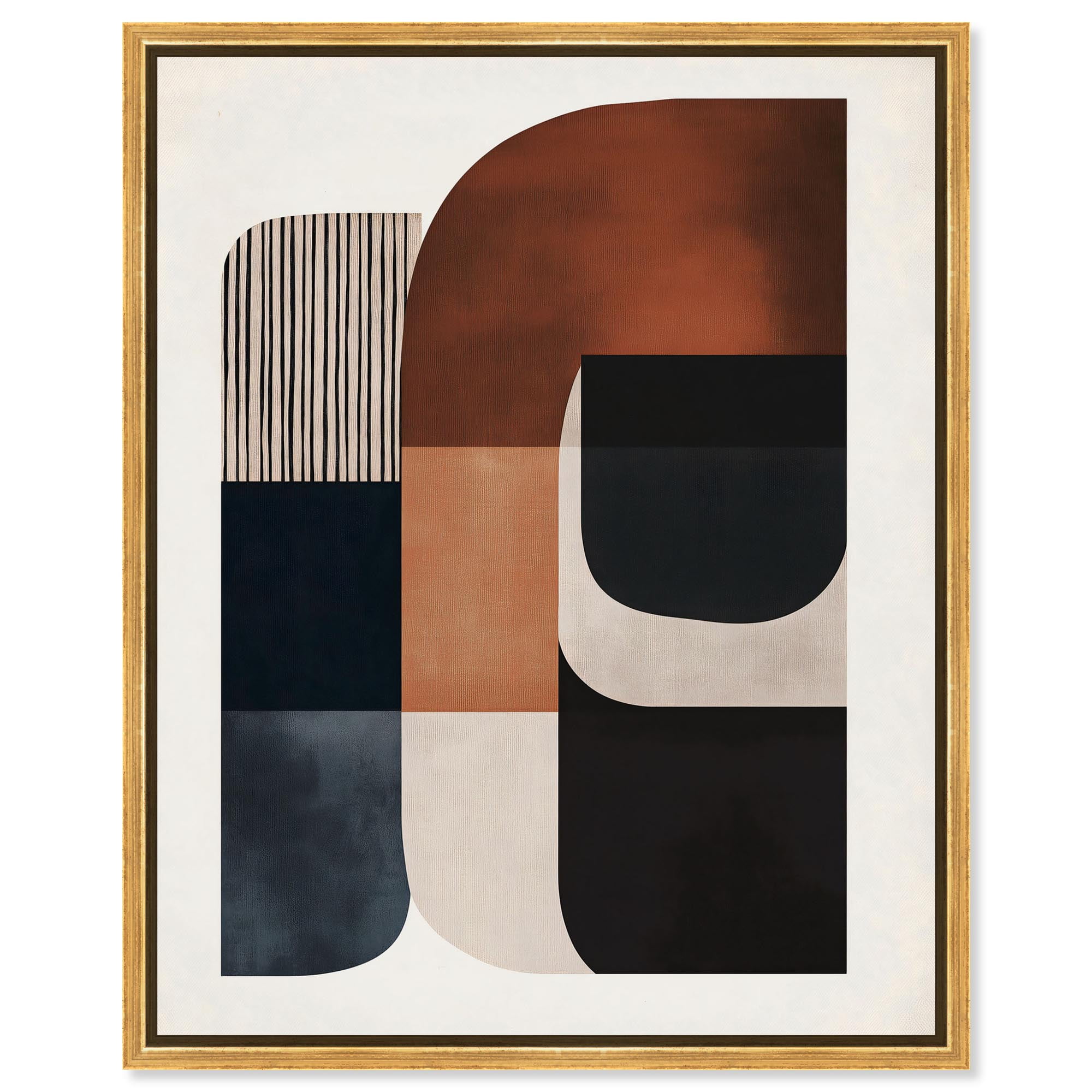 Intersecting Arcs I Canvas Print Midcentury Art by Art Remedy, Gold ...