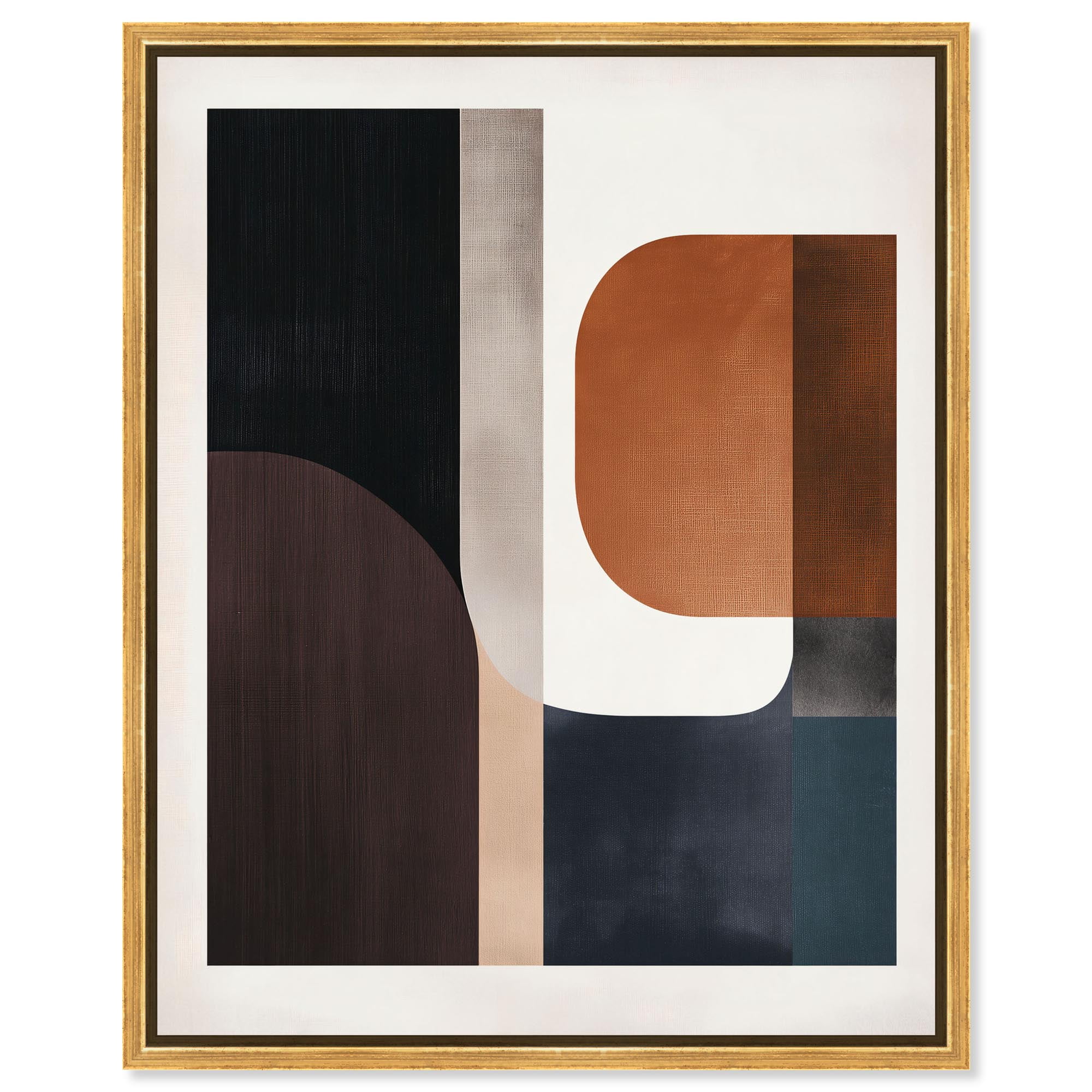 Intersecting Arcs II Canvas Print Midcentury Art by Art Remedy, Gold ...