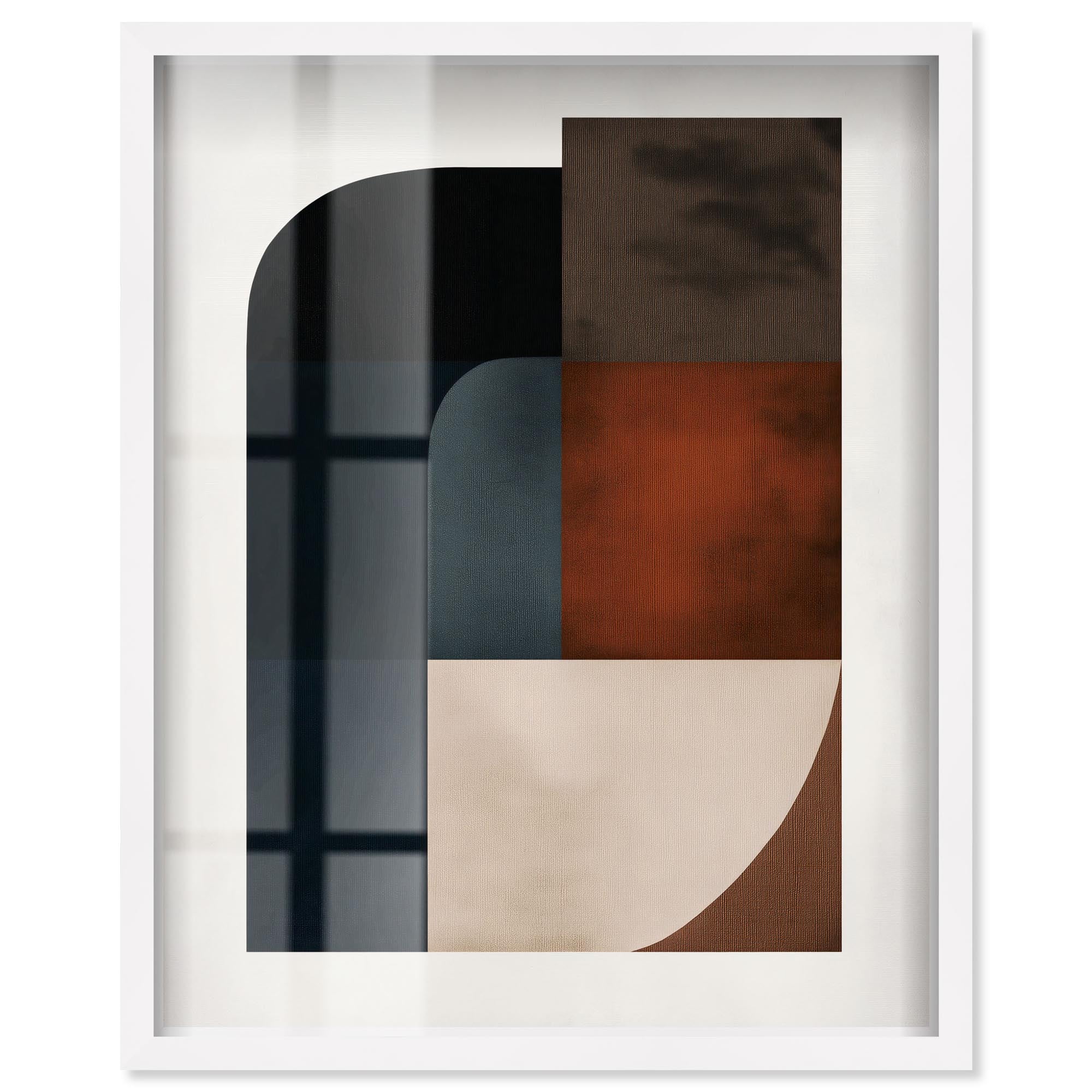 Intersecting Arcs III Shadowbox Print Midcentury Art by Art Remedy ...