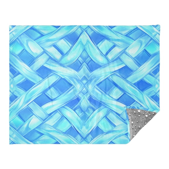 Intersecting Grids Bright Colors Camping Blankets Bed Throws and Cozy Travel Blanket Fluorescence 70x55in Double Sided