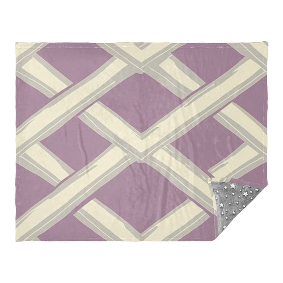 Intersecting Grids Pattern Camping Blankets Bed Throws and Cozy Travel Blanket Fluorescence 70x55in Double Sided