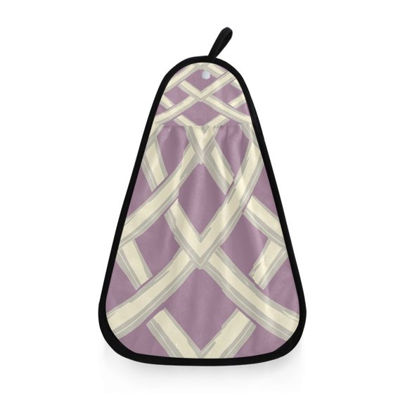 Intersecting Grids Pattern Hanging Towel Hand Towel 16.53x12.20in Quick-Drying for Kitchen and Bathroom Use