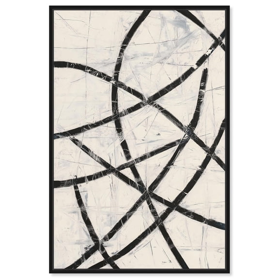 Intersecting Lines I Canvas Line Wall Decor by Art Remedy, Black Frame, 10 x 15