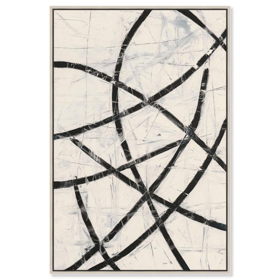 Intersecting Lines I Canvas Line Wall Decor by Art Remedy, Silver Frame, 36 x 54