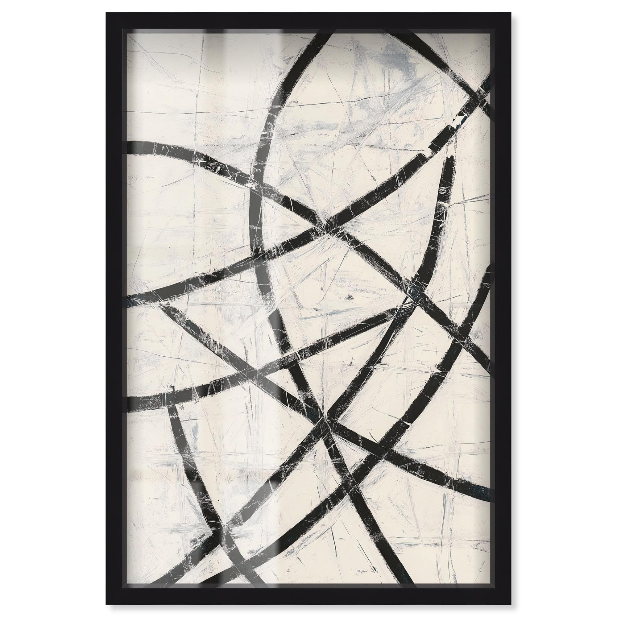 Intersecting Lines I Shadowbox Print Line Wall Decor by Art Remedy ...