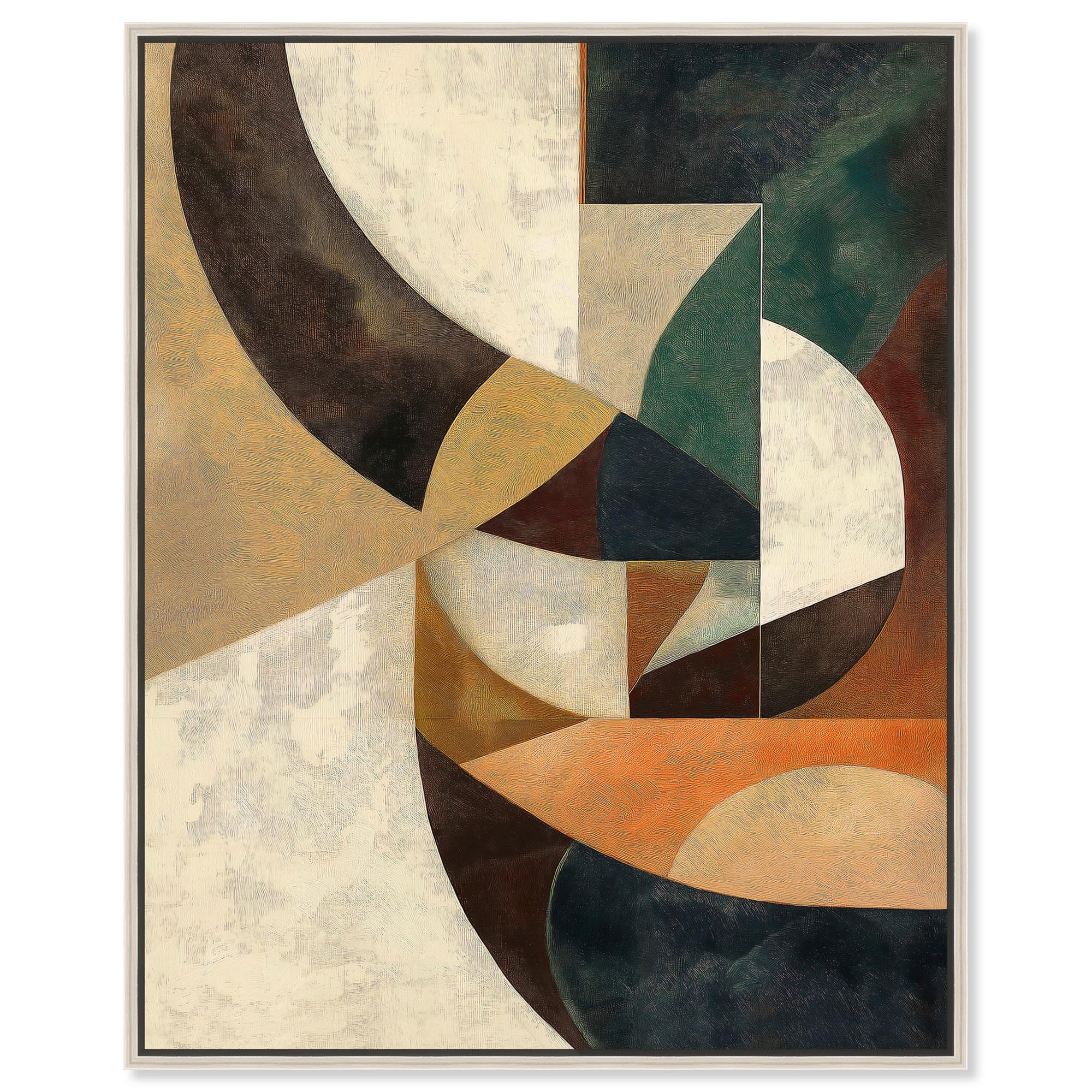 Intersecting Planes Canvas Modern Colorful Art by Art Remedy, Silver ...