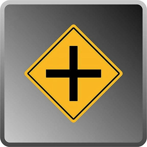 Intersection Ahead Road Aluminum .40" Thick Sign 16"x16"