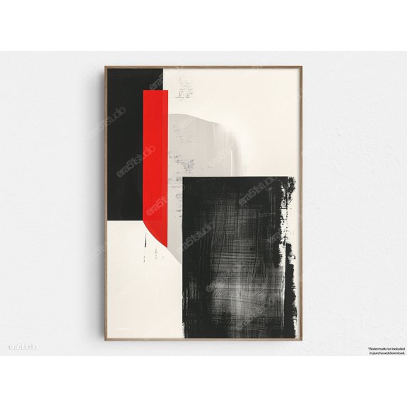 Intersection Of Form Original Midcentury Modern Minimalist Wall Art