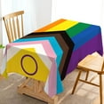 thumbnail image 1 of Intersex Progress Pride Tablecloth June Gay LGBTQ+ Rainbow Party Decoration Pride Month Kitchen Dining Room Home Decor (60" x 102"), 1 of 5