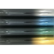 Intersolar Window Tint Film, 20" x 10, Colored Fade Dark Half Black / Half Colored