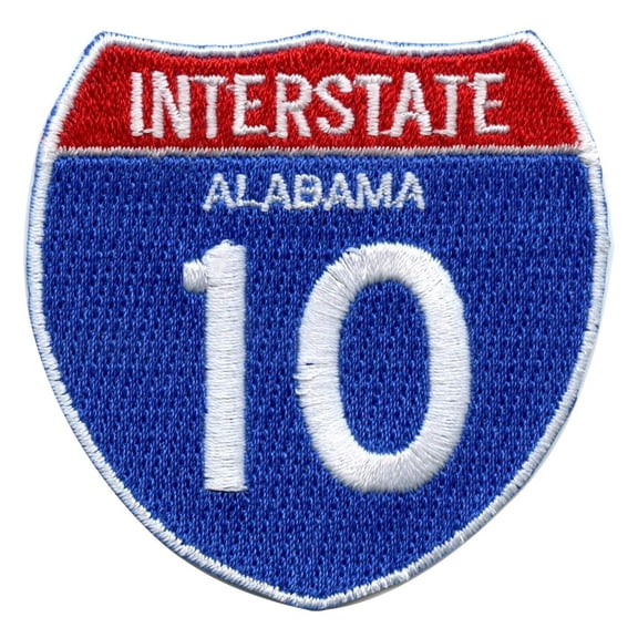 Interstate 10 I-10 Road Sign Embroidered Iron On Patch