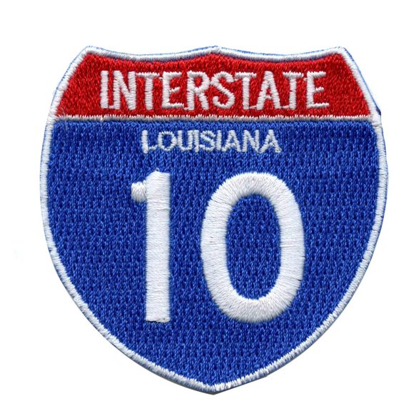Interstate 10 I-10 Road Sign Embroidered Iron On Patch