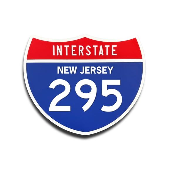 Interstate 295 New Jersey Road Sign Replica, Indoor Wall Decor