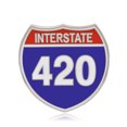 thumbnail image 1 of Interstate 420 Marijuana Weed THC Hard Enamel Lapel Pin, 1 of 7