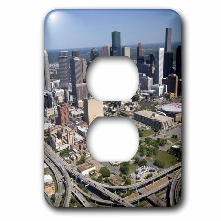 3dRose, Interstate 45, US Highway 59, Houston, Texas - US44 DFR0170 - David R. Frazier, 2 plug outlet cover