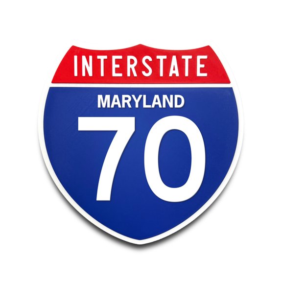 Interstate 70 Maryland Road Sign Replica, Indoor Wall Decor