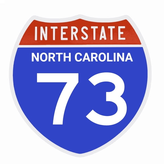 Interstate 73 Road Sign Replica, NORTH-CAROLINA Personalized Travel Decor, 8.5" x 8.5"
