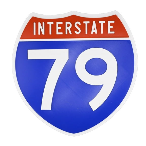 Interstate 79 Road Sign Replica, number Personalized Travel Decor, 8.5" x 8.5"