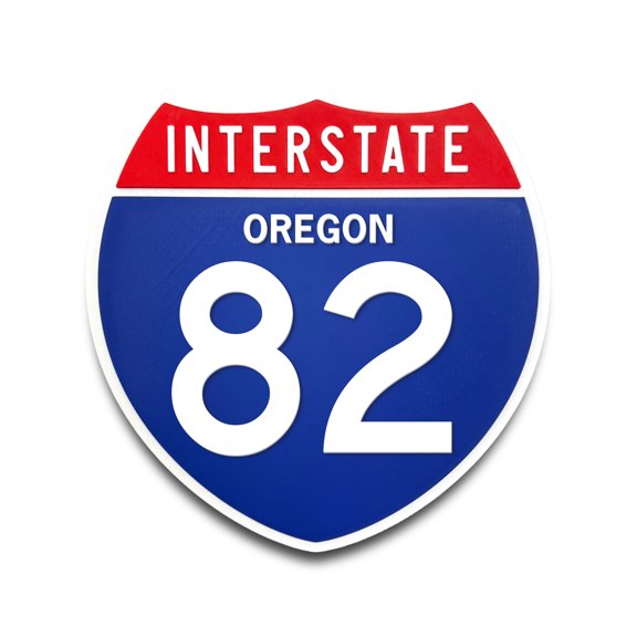Interstate 82 Oregon Road Sign Replica, Indoor Wall Decor