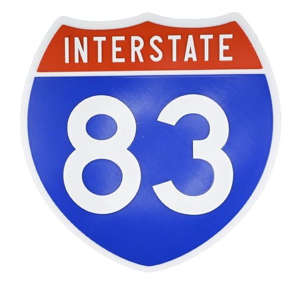 Interstate 83 Road Sign Replica, number Personalized Travel Decor, 8.5" x 8.5"