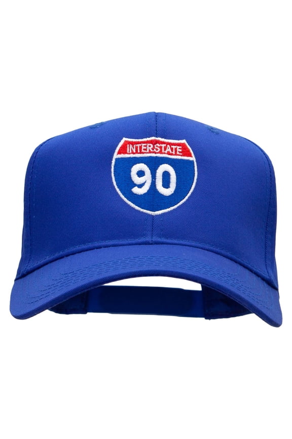 Interstate 90 Solid Cotton Twill Low Profile Snap Cap - Royal OSFM