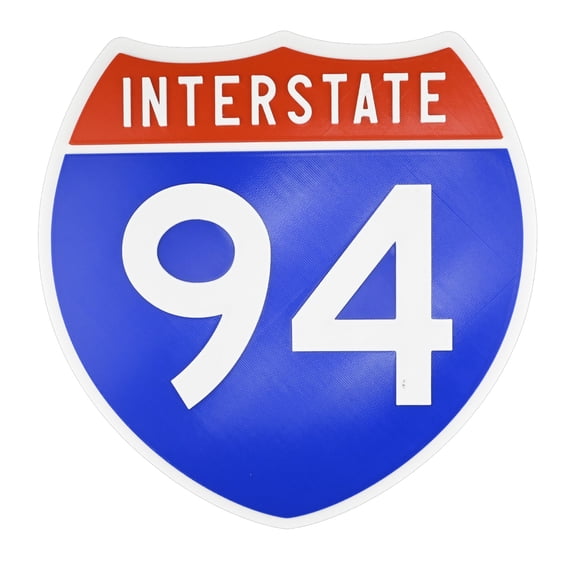 Interstate 94 Road Sign Replica, number Personalized Travel Decor, 8.5" x 8.5"