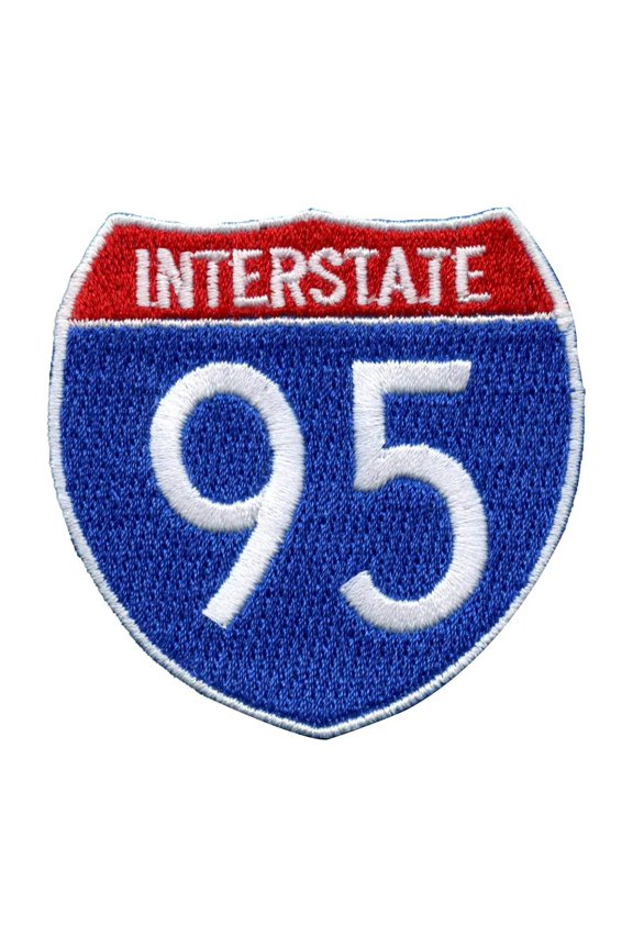Interstate 95 I-95 Freeway Sign Embroidered Iron On Patch
