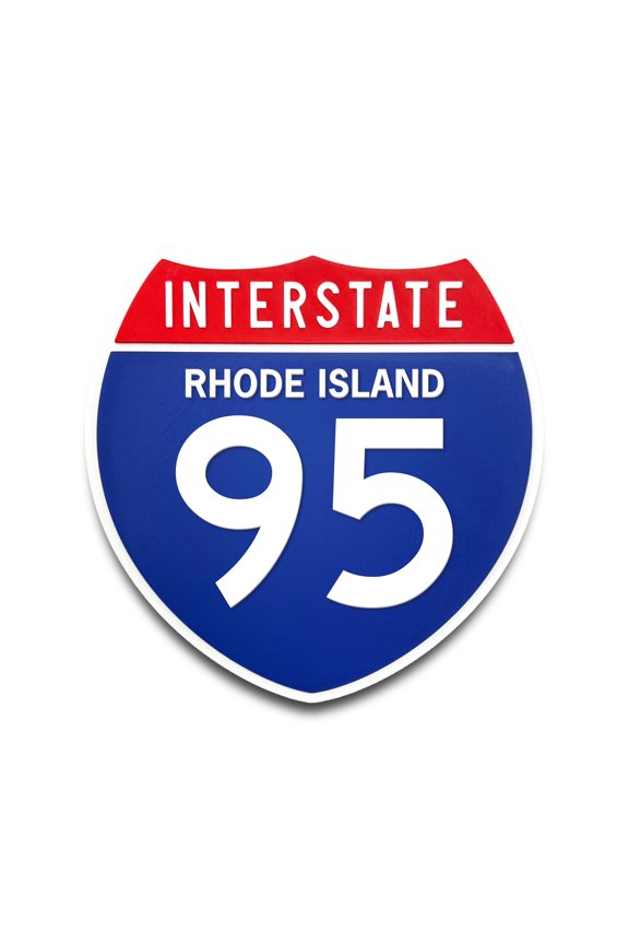 Interstate 95 Rhode Island Road Sign Replica, Indoor Wall Decor