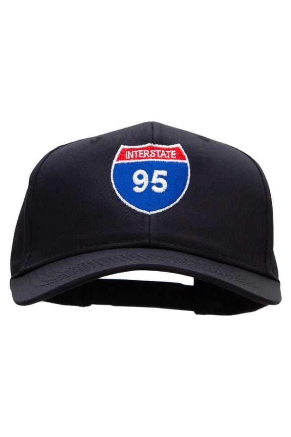 Interstate 95 Solid Cotton Twill Low Profile Snap Cap - Black OSFM