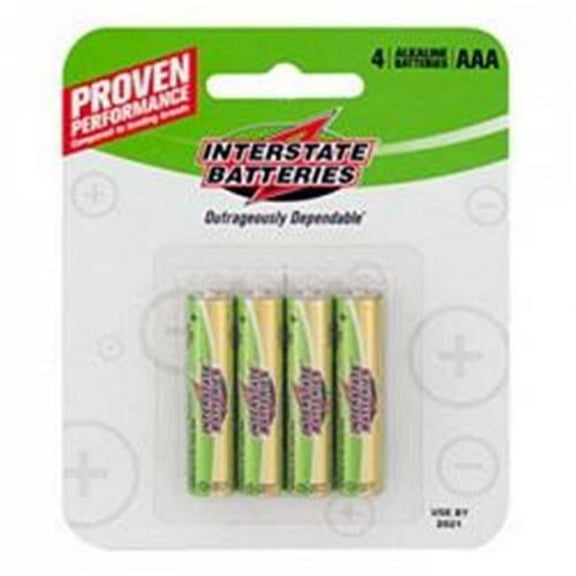 Interstate Batteries 1.5V Alkaline AAA Batteries, Pack of 4