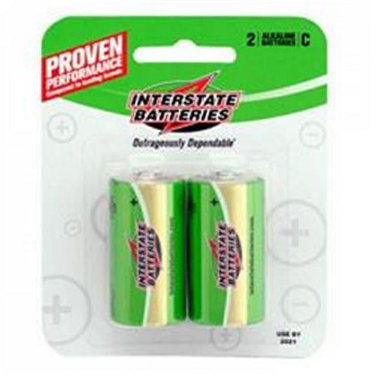 Interstate Batteries  1.5V Alkaline C Batteries, Pack of 2