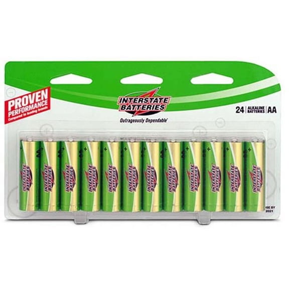 Interstate Batteries DRY0190 Alkaline Battery AA - 24 Count
