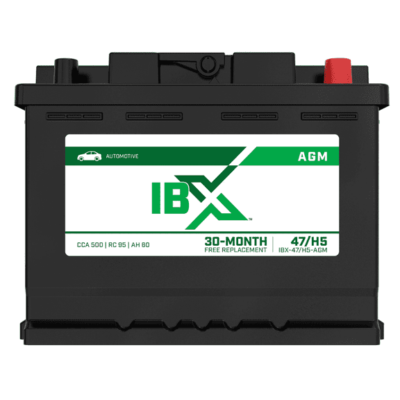 Interstate Batteries IBX AGM SLI 12V 60Ah (Group Size H5, 47) Automotive Battery