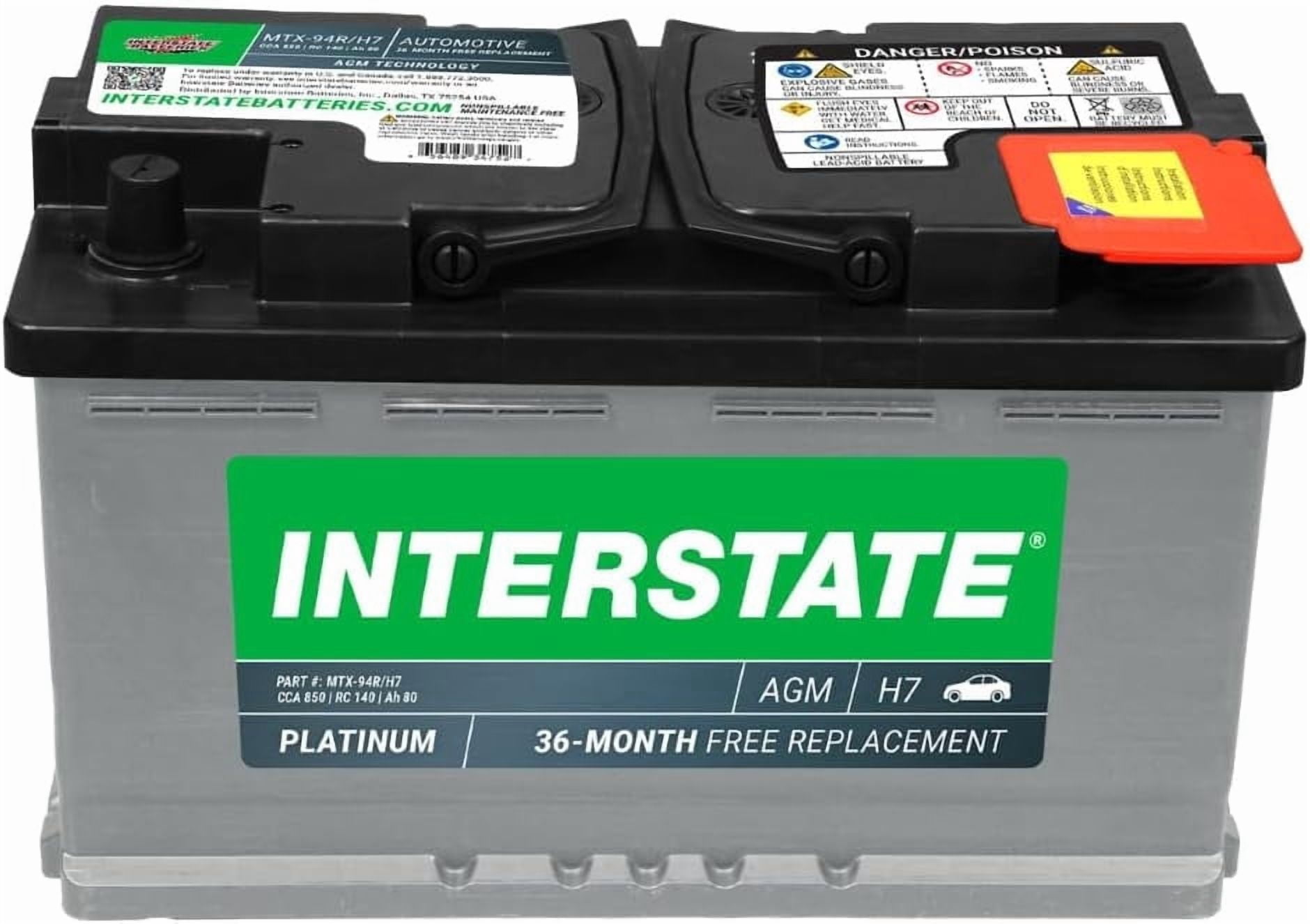 Interstate Battery, MTX-94R/H7 AGM 115 RC 1000 Cranking Amp