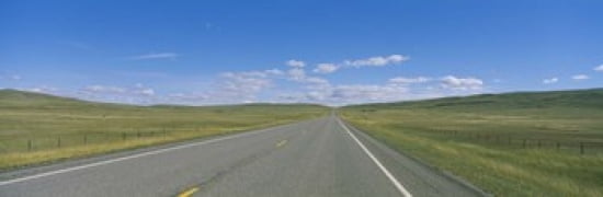 Interstate Highway Passing Through A Landscape Route 89 Montana USA Canvas Art - Panoramic Images (36 x 12)