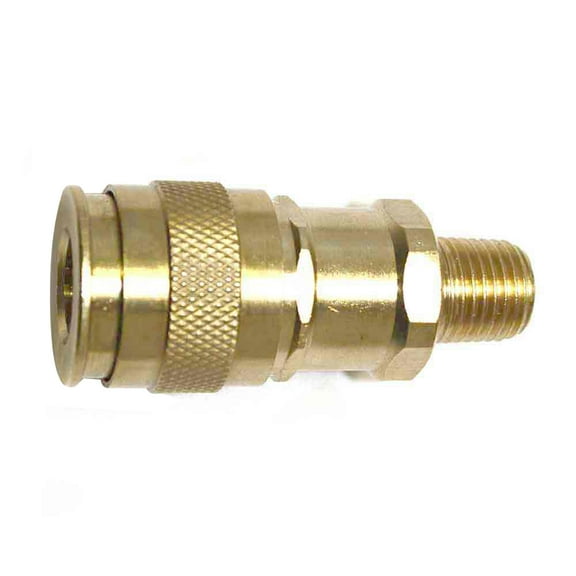 Interstate Pneumatics CG441B 1/4" Universal Brass Coupler x 1/4" Male NPT
