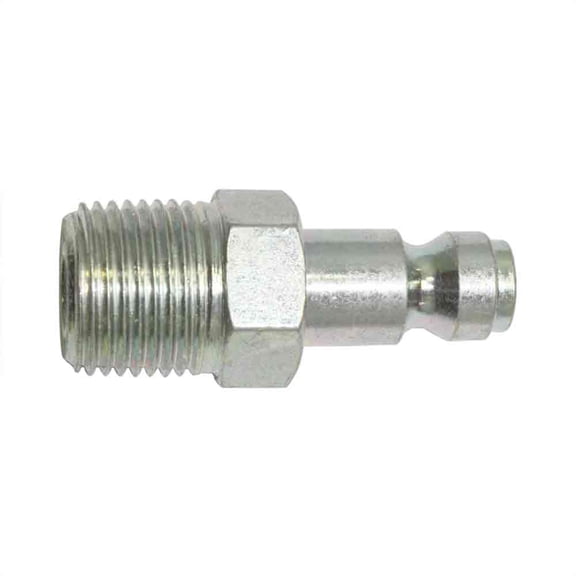 Interstate Pneumatics CPA461 1/4 Inch Automotive Steel Coupler Plug x 3/8 Inch Male NPT