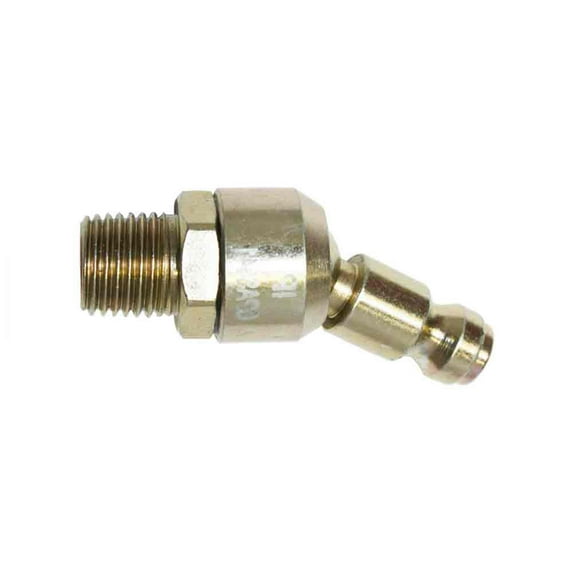 Interstate Pneumatics CPAS441 1/4 Inch Automotive Steel Swivel Coupler Plug x 1/4 Inch Male NPT
