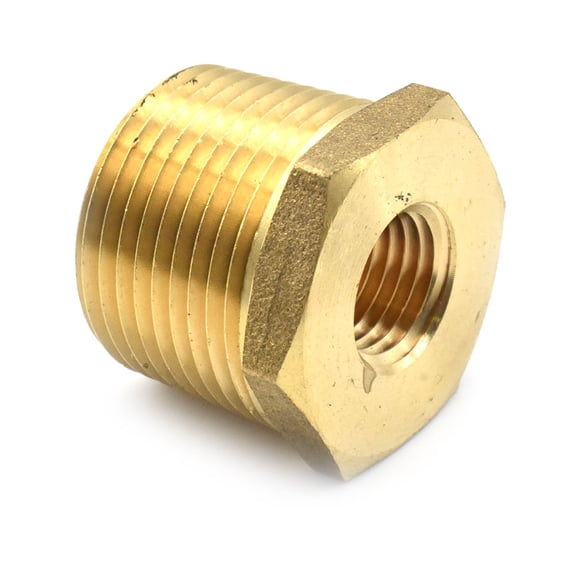 Interstate Pneumatics FB904 3/4" NPT Male x 1/4" NPT Female Brass Hex Bushing