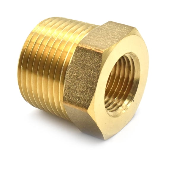 Interstate Pneumatics FB906 3/4 Inch NPT Male x 3/8 Inch NPT Female Brass Hex Bushing